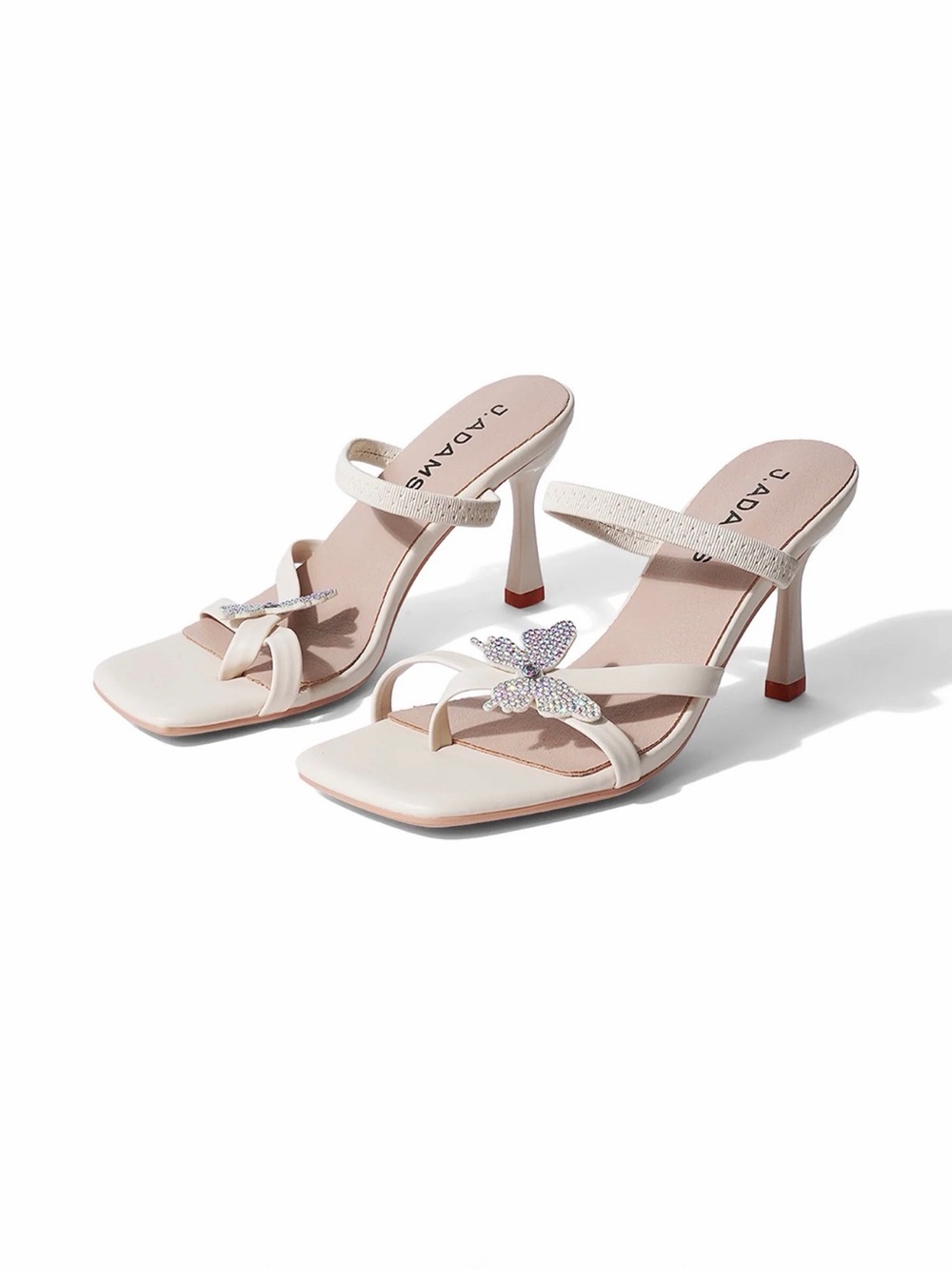 J. Adams Audrey White Heels Sz 7 NWOB